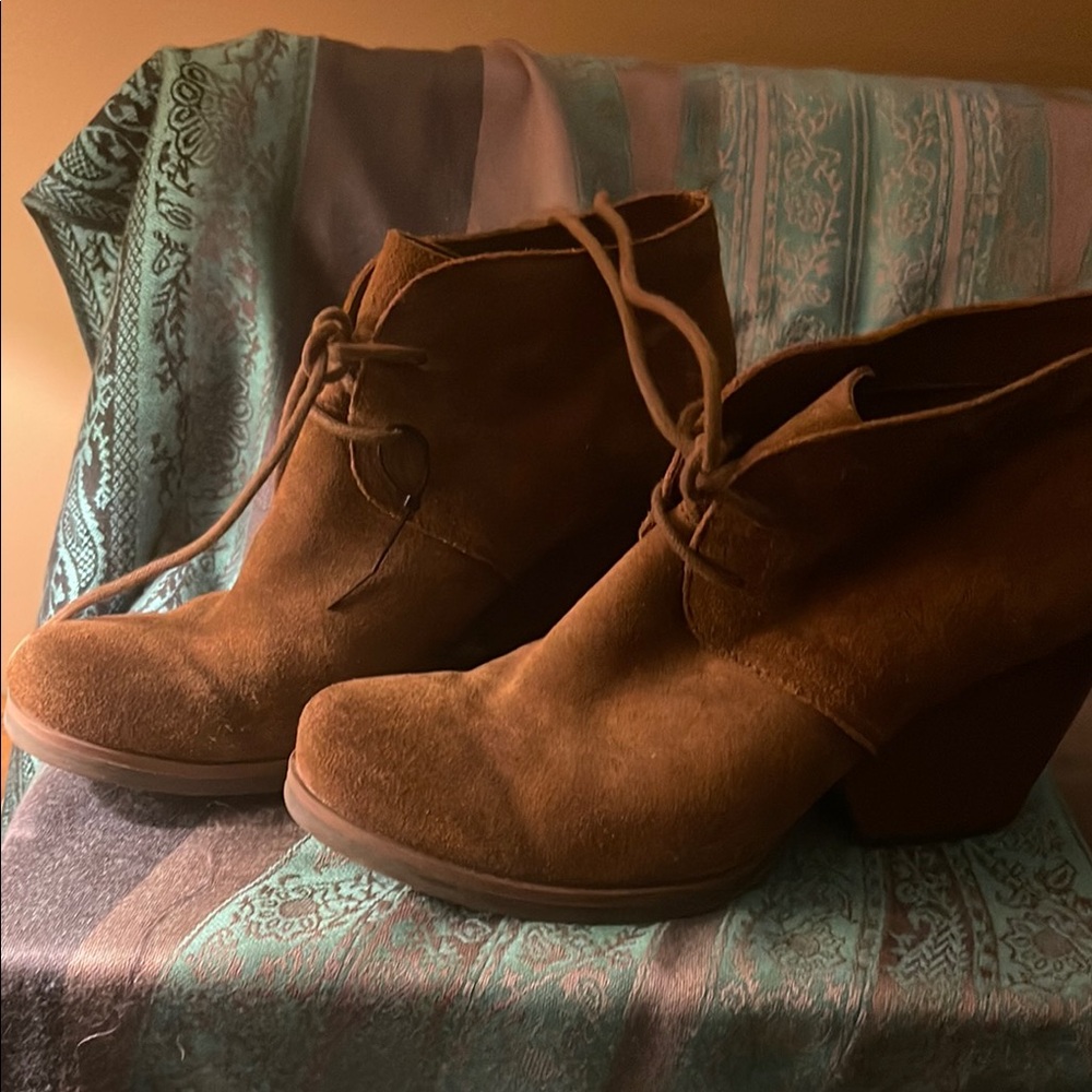Brown Suede Women's Ankle Boots